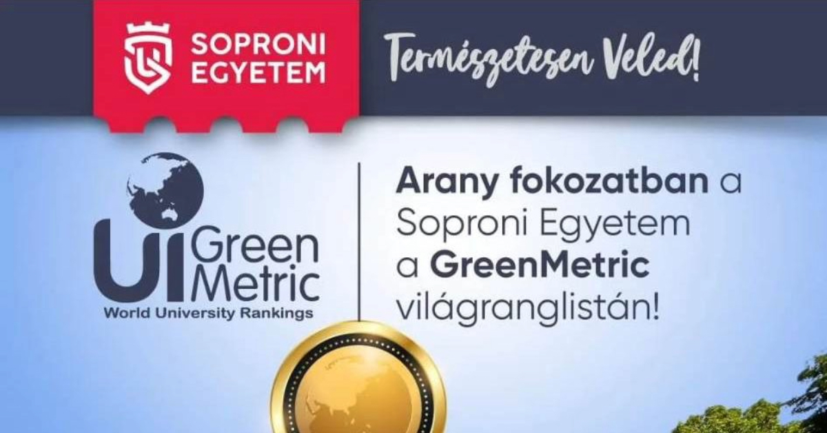 Töretlen siker: a Soproni Egyetem 2024-ben is arany fokozatban, a világ legjobbjai között!